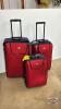 SET OF AMBER (3) PIECE LUGGAGE SET