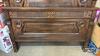 DOUBLE OAK ORNATE HEAD AND FOOT BOARD - 2