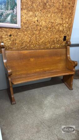 OAK CHURCH PEW