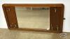 OAK HALL MIRROR WITH HOOKS AND BEVELED MIRROR - 2