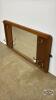OAK HALL MIRROR WITH HOOKS AND BEVELED MIRROR - 3