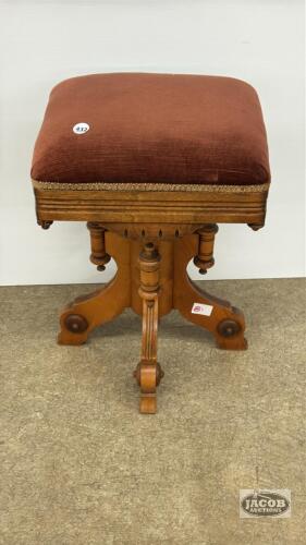 EAST LAKE STYLE ORGAN STOOL