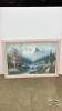 FRAMED MOUNTAIN SCENE ON CANVAS