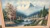 FRAMED MOUNTAIN SCENE ON CANVAS - 3