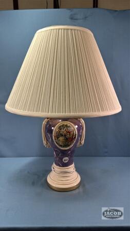 CHINA BASED TABLE LAMP WITH VICTORIAN DECOR