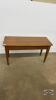 OAK PIANO BENCH WITH STORAGE