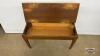 OAK PIANO BENCH WITH STORAGE - 4