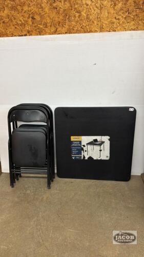 COSCO CARD TABLE AND (4) CHAIRS