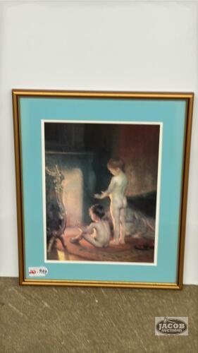FRAMED "AFTER THE BATH PRINT" BY PAUL PEEL