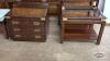 WOOD AND GLASS WALL UNIT WITH STOOL - 2