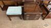 WOOD AND GLASS WALL UNIT WITH STOOL - 4