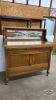 OAK SIDE BOARD WITH MIRROR - 2