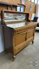 OAK SIDE BOARD WITH MIRROR - 6