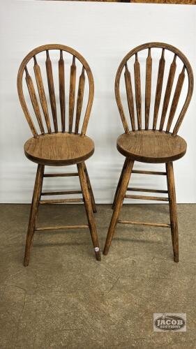 (2) HOOP BACK STOOLS