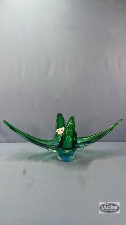 ART GLASS 21IN WIDE BASKET