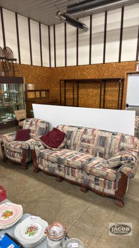 MATCHING CHESTERFIELD AND CHAIR