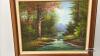 FRAMED RIVER SCENE ON CANVAS BY J BELL - 2