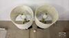 PAIR OF LAMPS WITH BRASS BASES - 2