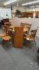 MAPLE OVAL TABLE AND CHAIRS
