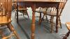 MAPLE OVAL TABLE AND CHAIRS - 6