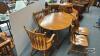 MAPLE OVAL TABLE AND CHAIRS - 9