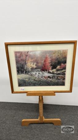 AUTUMN WATERFALL SCENE