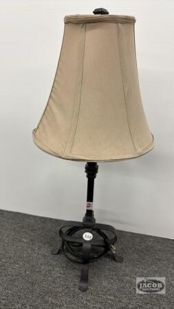 TABLE LAMP WITH WROUGHT IRON BASE