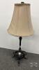TABLE LAMP WITH WROUGHT IRON BASE