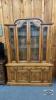 VICTORIAVILLE OAK 2 PIECE BUFFET HUTCH WITH LIGHT - 2