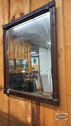 WOODEN FRAMED MIRROR