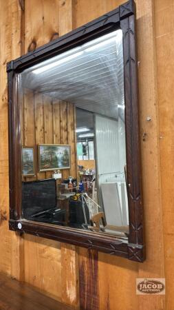 WOODEN FRAMED MIRROR
