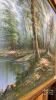 3D OIL ON CANVAS LAKE SCENE BY M. SCOTT - 3