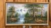 3D OIL ON CANVAS WATERFALL SCENE BY M. SCOTT - 2