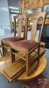 OAK ROUND CENTER PESESTAL TABLE WITH (5) CHAIRS - 2