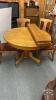 OAK ROUND CENTER PESESTAL TABLE WITH (5) CHAIRS - 5