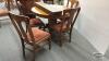OAK ROUND CENTER PESESTAL TABLE WITH (5) CHAIRS - 7