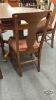 OAK ROUND CENTER PESESTAL TABLE WITH (5) CHAIRS - 8