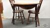 SMALL WOODEN DINETTE SET WITH TABLE AND 2 CHAIRS - 4
