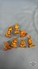 11IN GLASS PLATE WITH SELECTION OF ASIAN FIGURINES - 8
