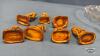 11IN GLASS PLATE WITH SELECTION OF ASIAN FIGURINES - 9