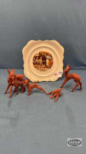 OLIVER TWIST 8IN SQ. CHINA PLATE