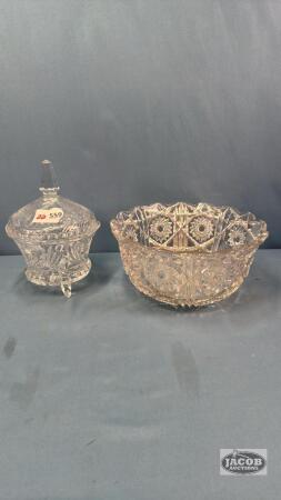HEAVY 10IN GLASS BOWL