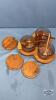 PLASTIC AND WOOD CONDIMENT SET - 3