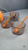 PLASTIC AND WOOD CONDIMENT SET - 6