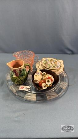 11IN GLASS CAKE PLATE