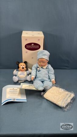 ASHTON-DRAKE BABY MICKEY DOLL WITH CERTIFICATE