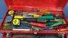 RED (3) DRAWER TOOL BOX WITH CONTENTS AND KEYS - 2