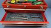 RED (3) DRAWER TOOL BOX WITH CONTENTS AND KEYS - 4