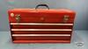 RED (3) DRAWER TOOL BOX WITH CONTENTS AND KEYS - 6