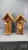 (2) WOODEN BIRD HOUSES